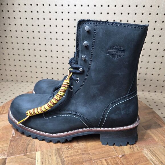 Harley-Davidson Motorcycle Men's Bentler Riding Boots Blk 7.5-Inch Sz 8.5 D96268 - Picture 3 of 13